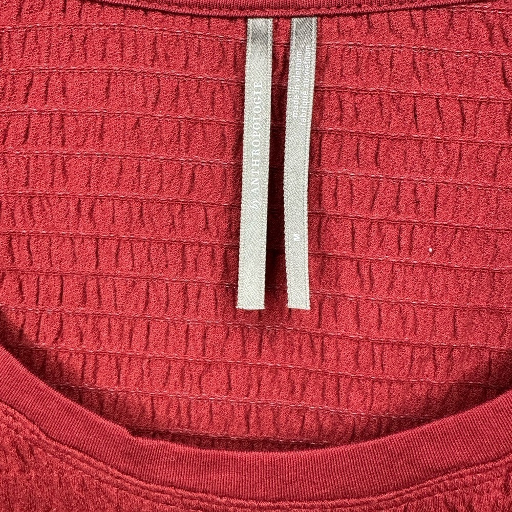 Anthropologie Smocked Bell-Sleeve Top Size Medium - Picture 8 of 10